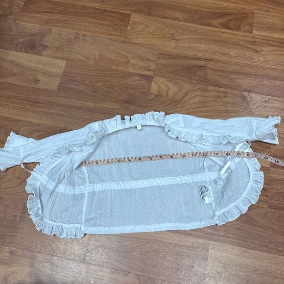 Bug Zoo Girls White Ruffled Long Sleeve Cotton Wrap Top Size Toddler 1 year - Picture 9 of 11